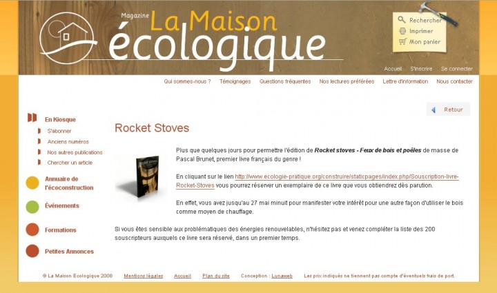 La maison écologique Mai 2009